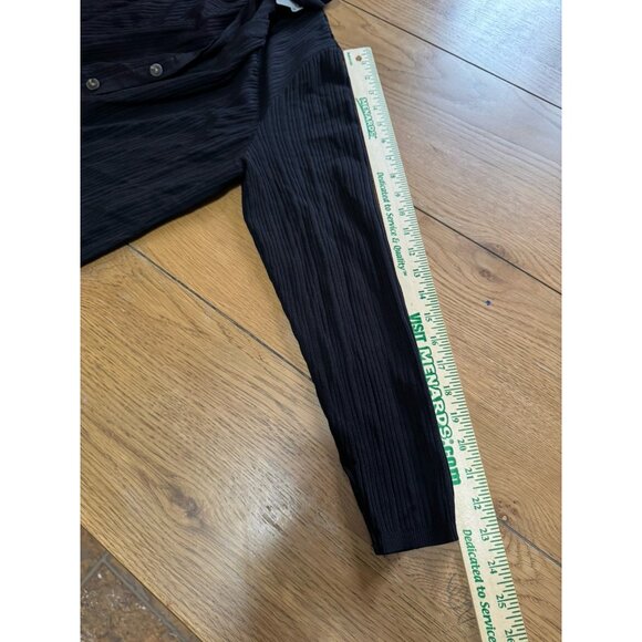 Chico's Ribbed Duster Cardigan Pockets Button Front Long Sleeve Women 2 Size L - Picture 7 of 11